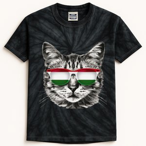 Hungarian Flag Cat Owner Souvenirs Products Kitten Hungary Kids Tie-Dye T-Shirt