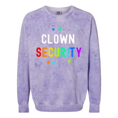 Halloween Family Costume Set Funny Clown & Protective Security Colorblast Crewneck Sweatshirt