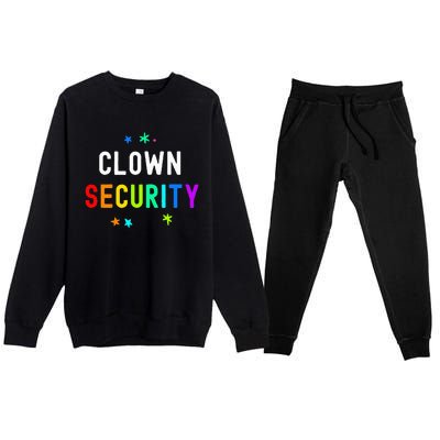 Halloween Family Costume Set Funny Clown & Protective Security Premium Crewneck Sweatsuit Set