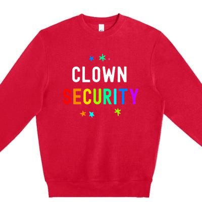 Halloween Family Costume Set Funny Clown & Protective Security Premium Crewneck Sweatshirt