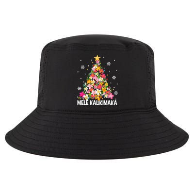 Hawaiian Floral Christmas Tree Mele Kalikimaka Tropical Xmas Cool Comfort Performance Bucket Hat