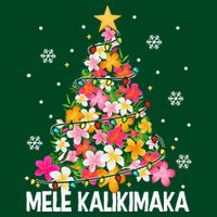 Hawaiian Floral Christmas Tree Mele Kalikimaka Tropical Xmas Cooling Performance Crew T-Shirt