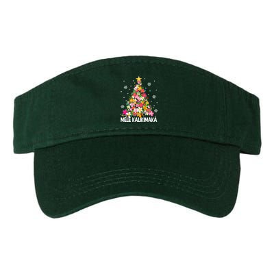 Hawaiian Floral Christmas Tree Mele Kalikimaka Tropical Xmas Visor