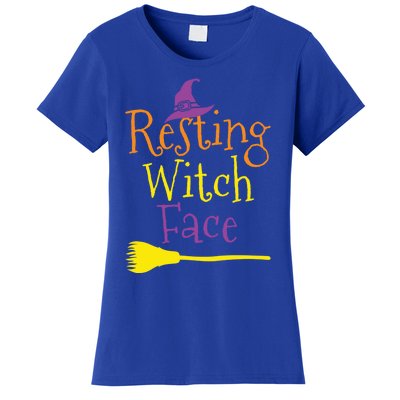 Halloween Funny Colorful Resting Witch Face Gift Women's T-Shirt