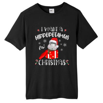 Hippopotamus For Christmas Matching Xmas Hippo Pajama Gift Tall Fusion ChromaSoft Performance T-Shirt