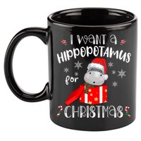 Hippopotamus For Christmas Matching Xmas Hippo Pajama Gift 11oz C Handle Ceramic Mug
