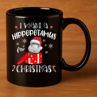 Hippopotamus For Christmas Matching Xmas Hippo Pajama Gift 11oz C Handle Ceramic Mug