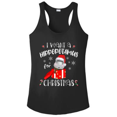 Hippopotamus For Christmas Matching Xmas Hippo Pajama Gift Ladies PosiCharge Competitor Racerback Tank