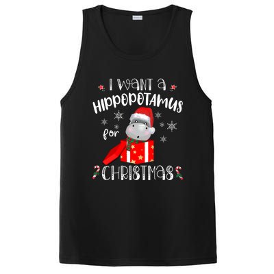 Hippopotamus For Christmas Matching Xmas Hippo Pajama Gift PosiCharge Competitor Tank