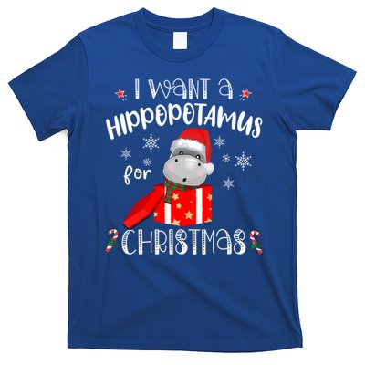 Hippopotamus For Christmas Matching Xmas Hippo Pajama Gift T-Shirt