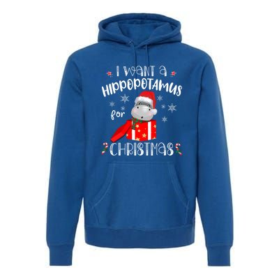 Hippopotamus For Christmas Matching Xmas Hippo Pajama Gift Premium Hoodie