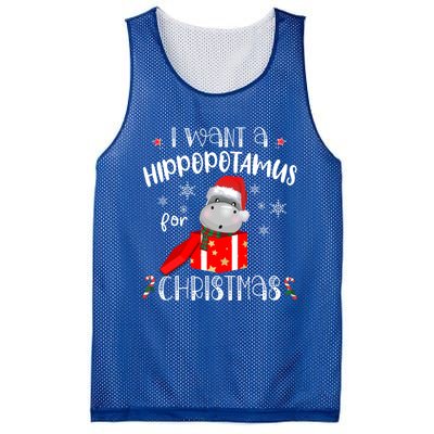 Hippopotamus For Christmas Matching Xmas Hippo Pajama Gift Mesh Reversible Basketball Jersey Tank