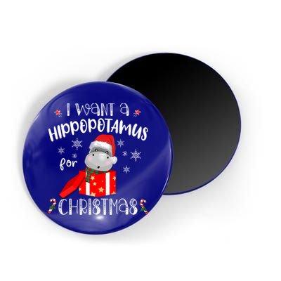 Hippopotamus For Christmas Matching Xmas Hippo Pajama Gift Magnet