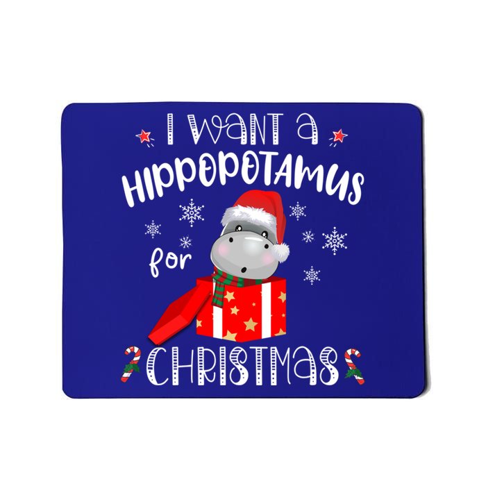 Hippopotamus For Christmas Matching Xmas Hippo Pajama Gift Mousepad