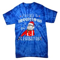 Hippopotamus For Christmas Matching Xmas Hippo Pajama Gift Tie-Dye T-Shirt