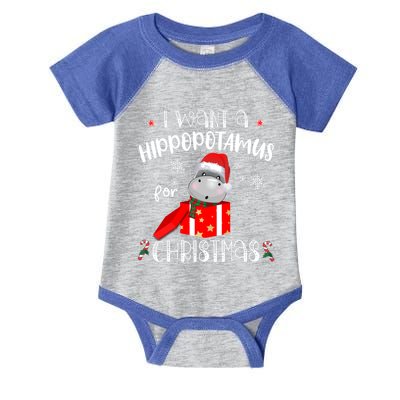 Hippopotamus For Christmas Matching Xmas Hippo Pajama Gift Infant Baby Jersey Bodysuit