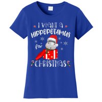 Hippopotamus For Christmas Matching Xmas Hippo Pajama Gift Women's T-Shirt