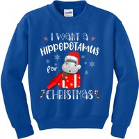 Hippopotamus For Christmas Matching Xmas Hippo Pajama Gift Kids Sweatshirt