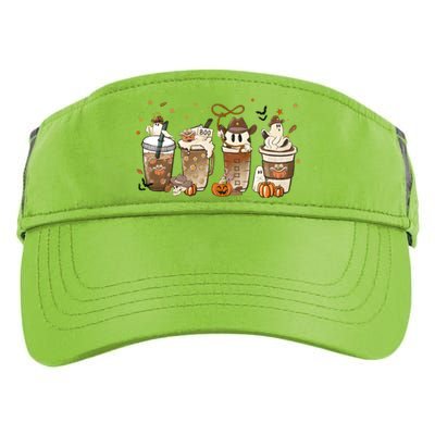 Horror Fall Coffee Latte Pumpkin Spice Iced Halloween Outfit Gift Adult Drive Performance Visor