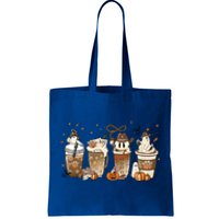 Horror Fall Coffee Latte Pumpkin Spice Iced Halloween Outfit Gift Tote Bag