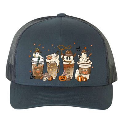 Horror Fall Coffee Latte Pumpkin Spice Iced Halloween Outfit Gift Yupoong Adult 5-Panel Trucker Hat