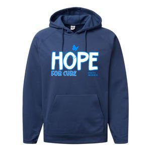 Hope For Cure Diabetes Awareness Gift Performance Fleece Hoodie