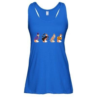 Halloween Fox Costume Witch Vampire Mummy Pumpkin Jack Funny Gift Ladies Essential Flowy Tank