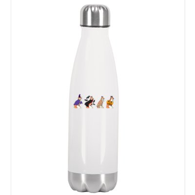 Halloween Fox Costume Witch Vampire Mummy Pumpkin Jack Funny Gift Stainless Steel Insulated Water Bottle