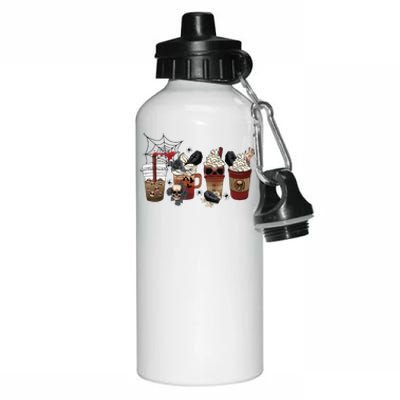 Horror Fall Coffee Pumpkin Spice Latte Iced Halloween Gift Aluminum Water Bottle