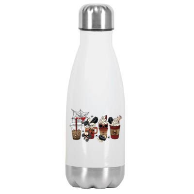 Horror Fall Coffee Pumpkin Spice Latte Iced Halloween Gift Stainless Steel Insulated Water Bottle