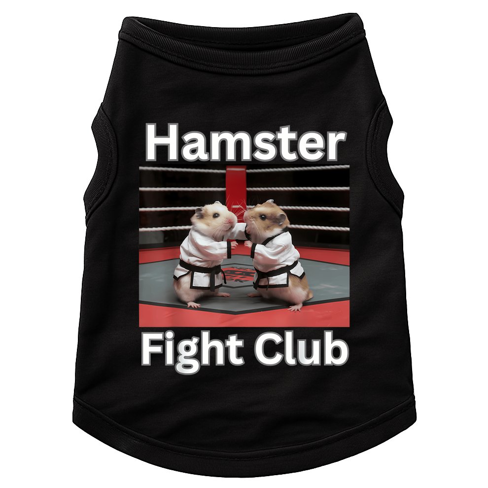 Hamster Fight Club Funny Government Waste Doggie Tank