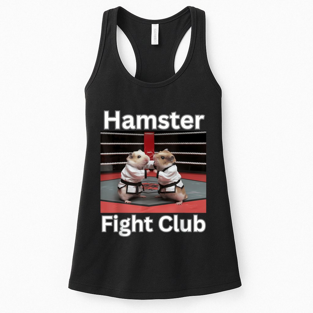 Hamster Fight Club Funny Government Waste Womens Tank Top