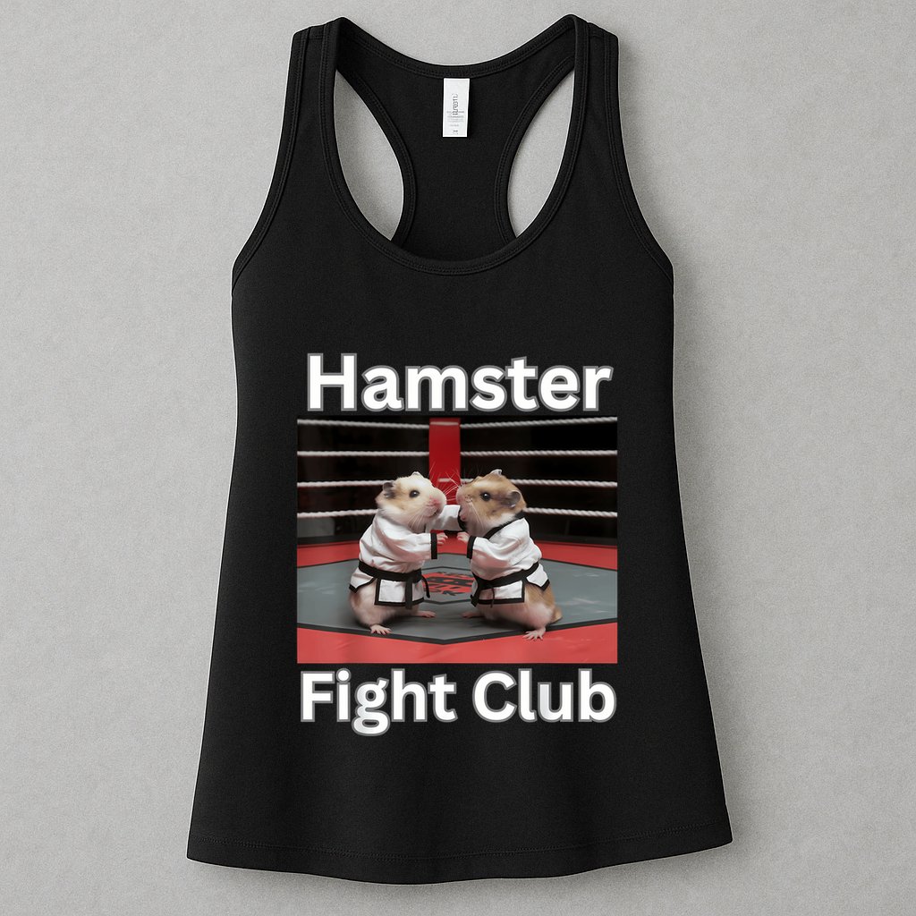Hamster Fight Club Funny Government Waste Womens Tank Top