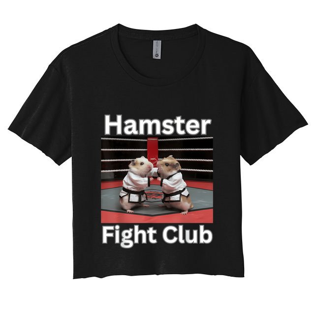 Hamster Fight Club Funny Government Waste Crop Top
