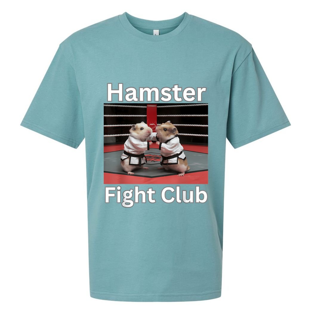 Hamster Fight Club Funny Government Waste Sueded Cloud Jersey T-Shirt