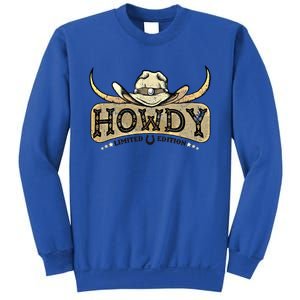 Howdy Funny Cow Western Rodeo Horse Lover Cool Gift Sweatshirt