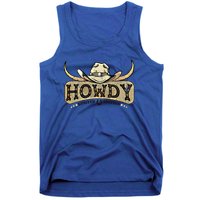 Howdy Funny Cow Western Rodeo Horse Lover Cool Gift Tank Top