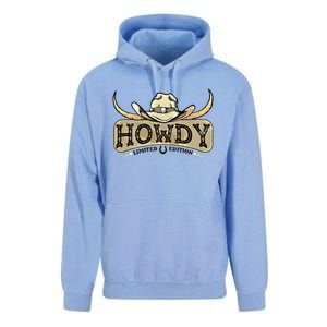 Howdy Funny Cow Western Rodeo Horse Lover Cool Gift Unisex Surf Hoodie