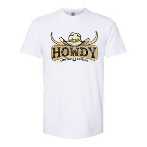 Howdy Funny Cow Western Rodeo Horse Lover Cool Gift Softstyle CVC T-Shirt