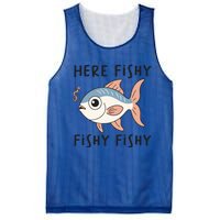 Here Fishy Cute Fish Funny Fishing Lover Funny Gift Mesh Reversible Basketball Jersey Tank