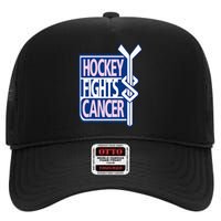 Hockey Fights Cancer High Crown Mesh Back Trucker Hat