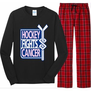 Hockey Fights Cancer Long Sleeve Pajama Set