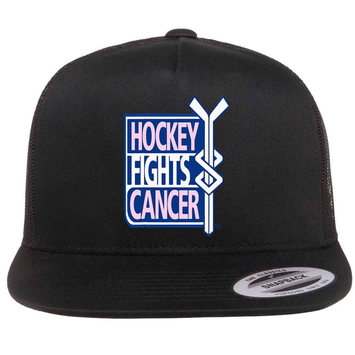 Hockey Fights Cancer Flat Bill Trucker Hat