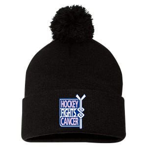 Hockey Fights Cancer Pom Pom 12in Knit Beanie