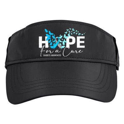 Hope For Cure Diabetes Awareness Butterfly Type 1 Diabetes Adult Drive Performance Visor