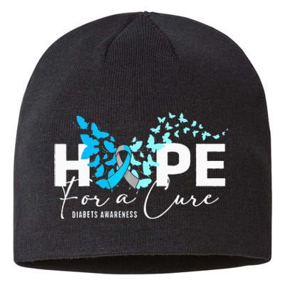 Hope For Cure Diabetes Awareness Butterfly Type 1 Diabetes Sustainable Beanie