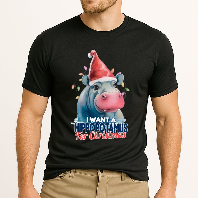 Hippopotamus For Christmas Performance Shirt