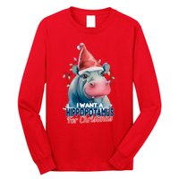 Hippopotamus For Christmas Long Sleeve Shirt