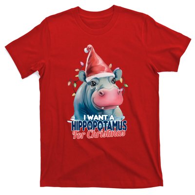 Hippopotamus For Christmas T-Shirt