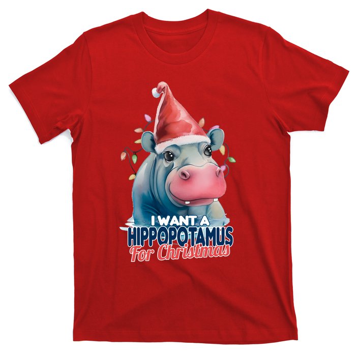 Hippopotamus For Christmas T-Shirt